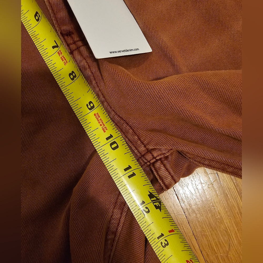 Vervet Leslie 90's Vintage Flare Distressed High Rise Jeans Pink Womens 27 NWT - Picture 12 of 14